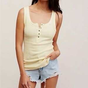 XS We The Free Button-Front Tank Top